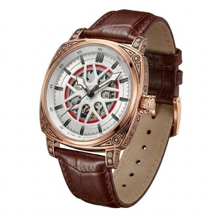 Reloj G-force At894g Automatico De Cuero + Estuche Premium
