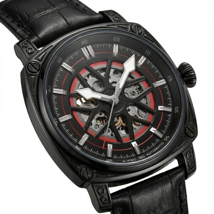 Reloj G-force At894g Automatico De Cuero + Estuche Premium
