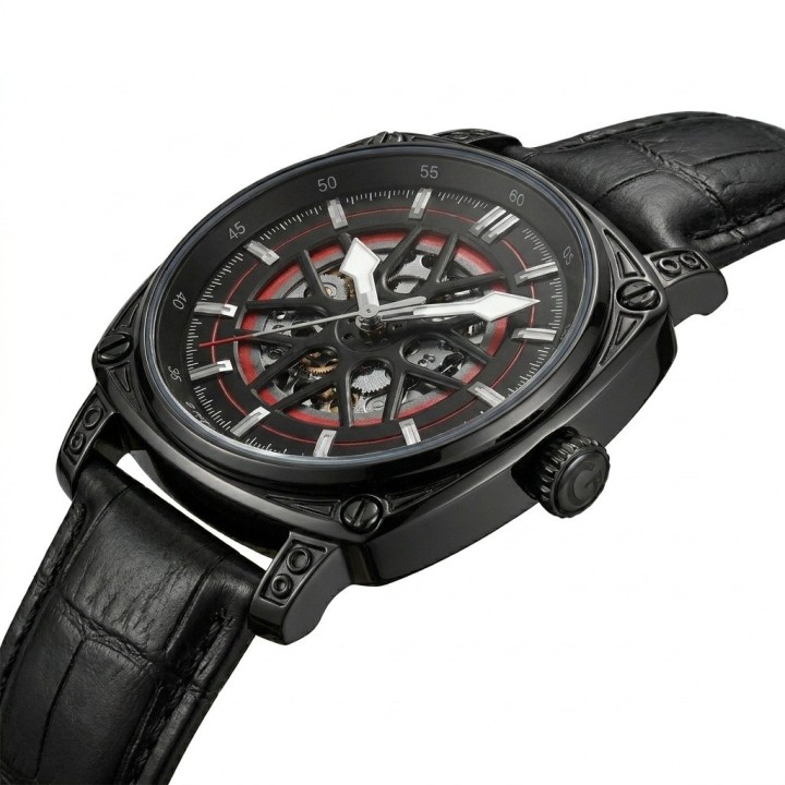 Reloj G-force At894g Automatico De Cuero + Estuche Premium