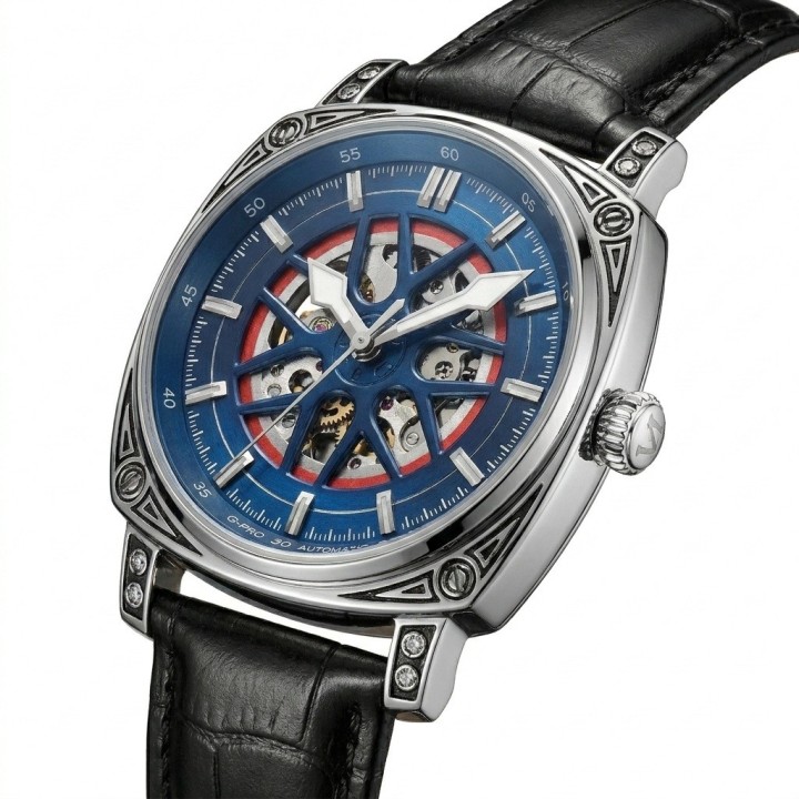 Reloj G-force At894g Automatico De Cuero + Estuche Premium