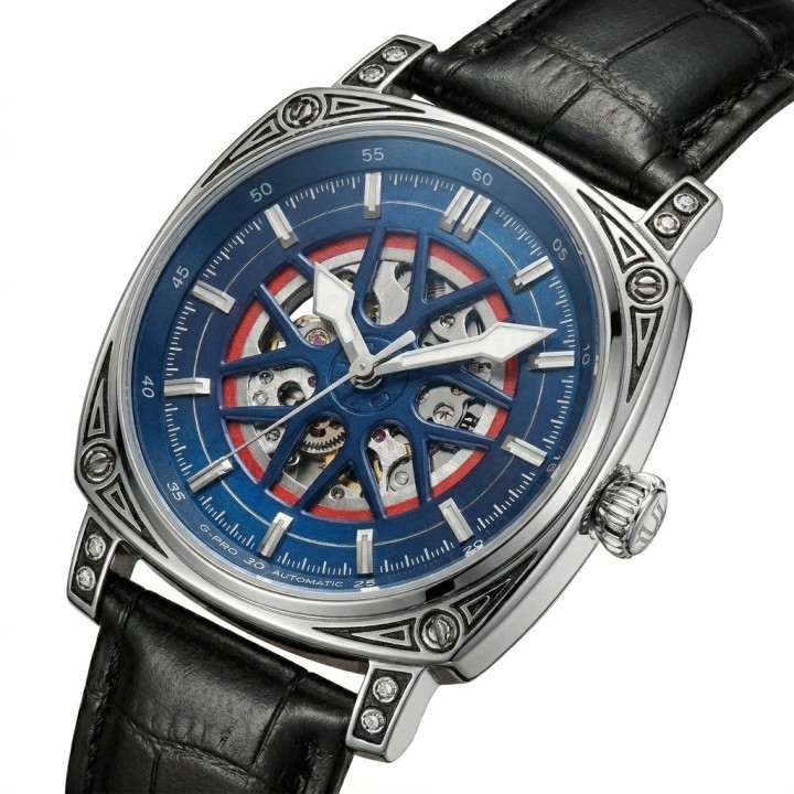 Reloj G-force At894g Automatico De Cuero + Estuche Premium