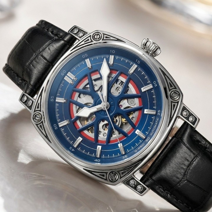 Reloj G-force At894g Automatico De Cuero + Estuche Premium