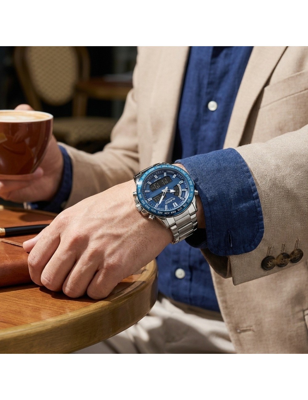 Reloj G-force Al192 Digital Doble Hora + Estuche Premium
