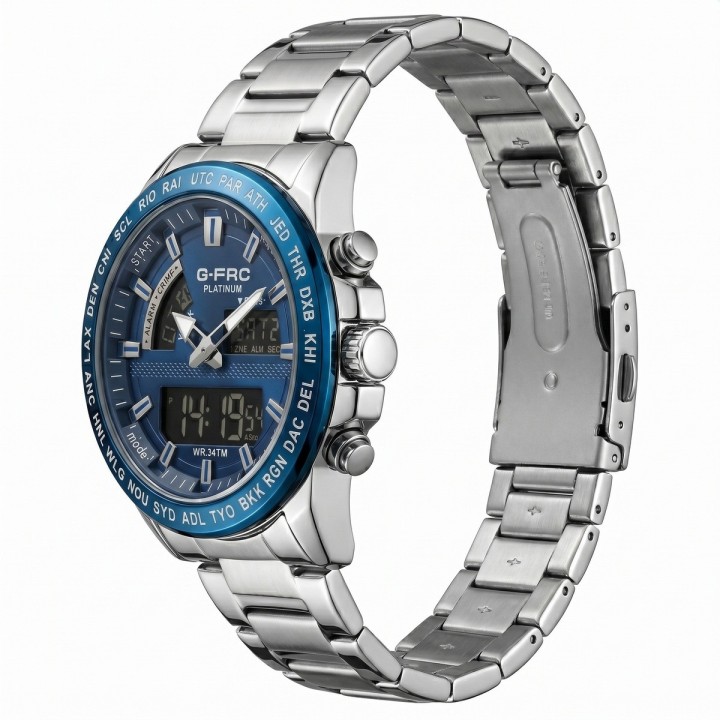 Reloj G-force Al192 Digital Doble Hora + Estuche Premium