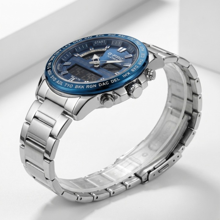Reloj G-force Al192 Digital Doble Hora + Estuche Premium