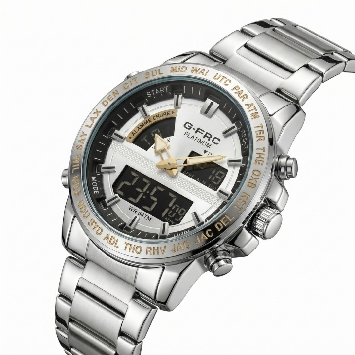 Reloj G-force Al192 Digital Doble Hora + Estuche Premium