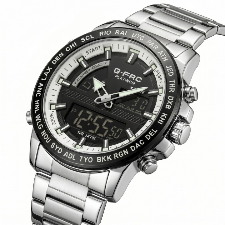 Reloj G-force Al192 Digital Doble Hora + Estuche Premium