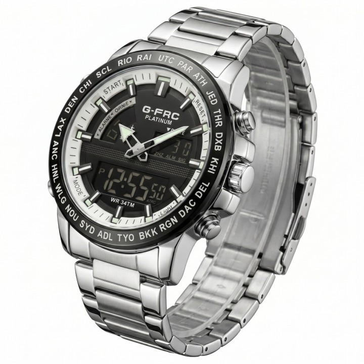 Reloj G-force Al192 Digital Doble Hora + Estuche Premium