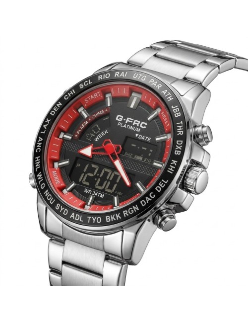 Reloj G-force Al192 Digital Doble Hora + Estuche Premium