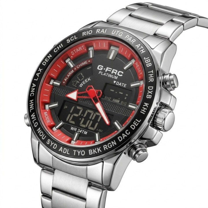 Reloj G-force Al192 Digital Doble Hora + Estuche Premium