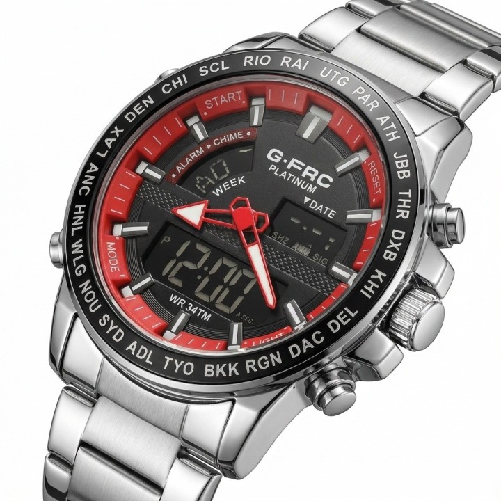 Reloj G-force Al192 Digital Doble Hora + Estuche Premium
