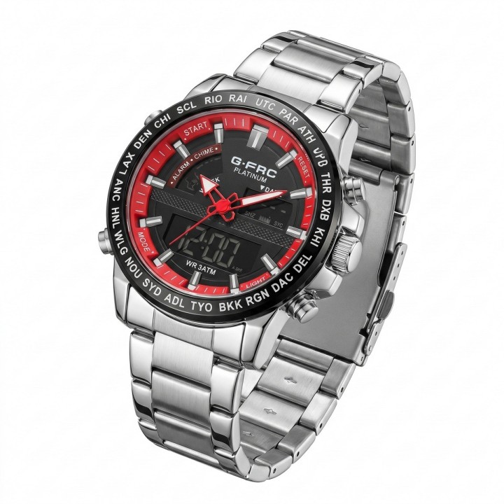 Reloj G-force Al192 Digital Doble Hora + Estuche Premium