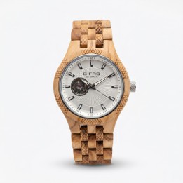 Reloj G-force Gm-135a Automatico De Bambu + Estuche Premium