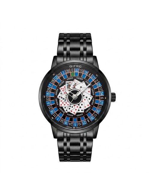 Reloj G-force G9836d Analogo Ruleta Hombre + Estuche Premium