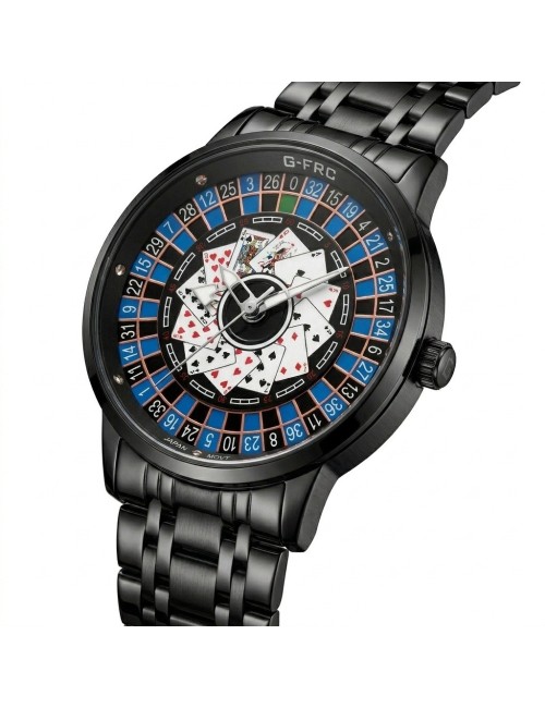 Reloj G-force G9836d Analogo Ruleta Hombre + Estuche Premium