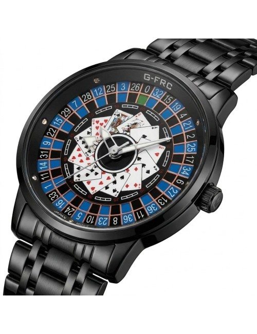 Reloj G-force G9836d Analogo Ruleta Hombre + Estuche Premium