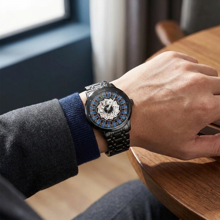 Reloj G-force G9836d Analogo Ruleta Hombre + Estuche Premium