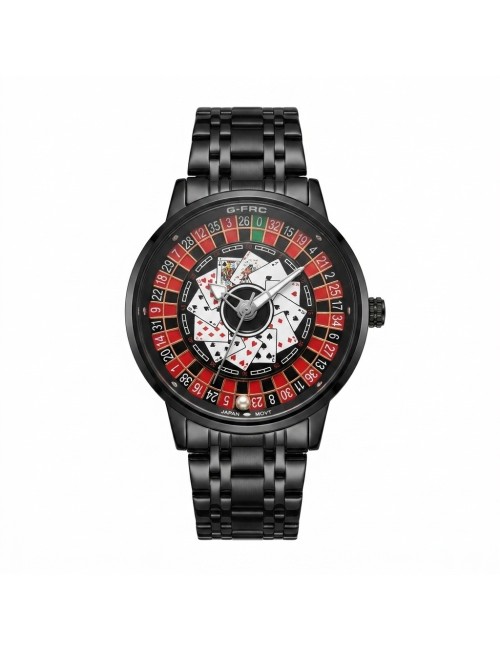 Reloj G-force G9836d Analogo Ruleta Hombre + Estuche Premium