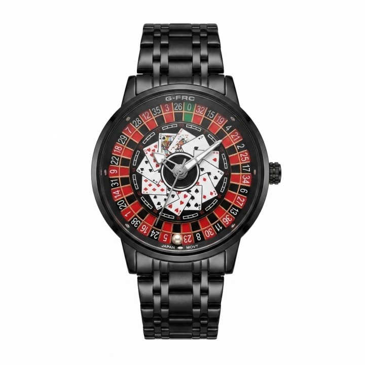 Reloj G-force G9836d Analogo Ruleta Hombre + Estuche Premium
