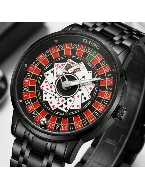 Reloj G-force G9836d Analogo Ruleta Hombre + Estuche Premium
