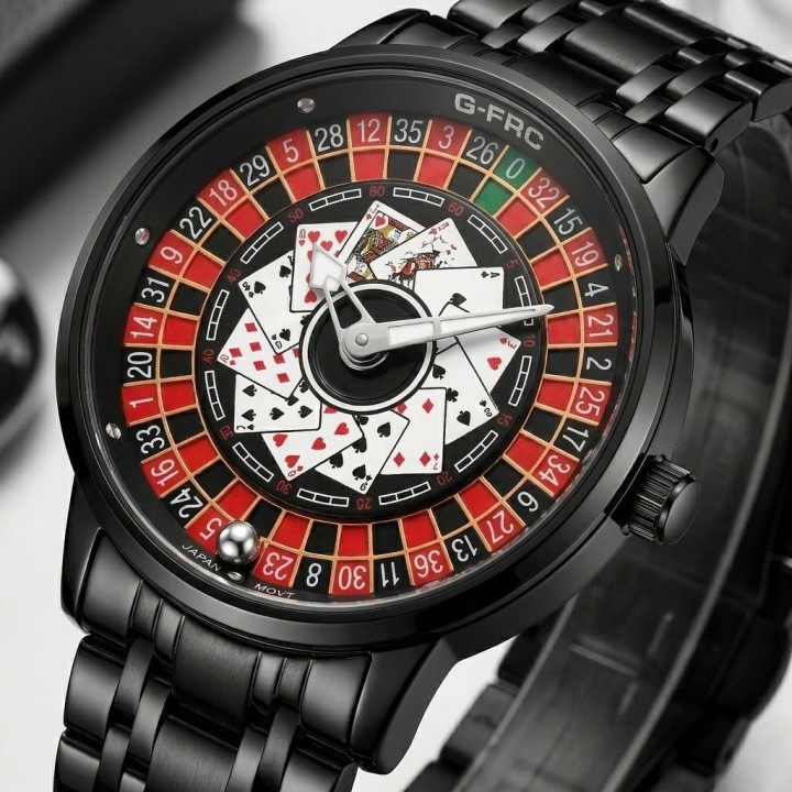 Reloj G-force G9836d Analogo Ruleta Hombre + Estuche Premium
