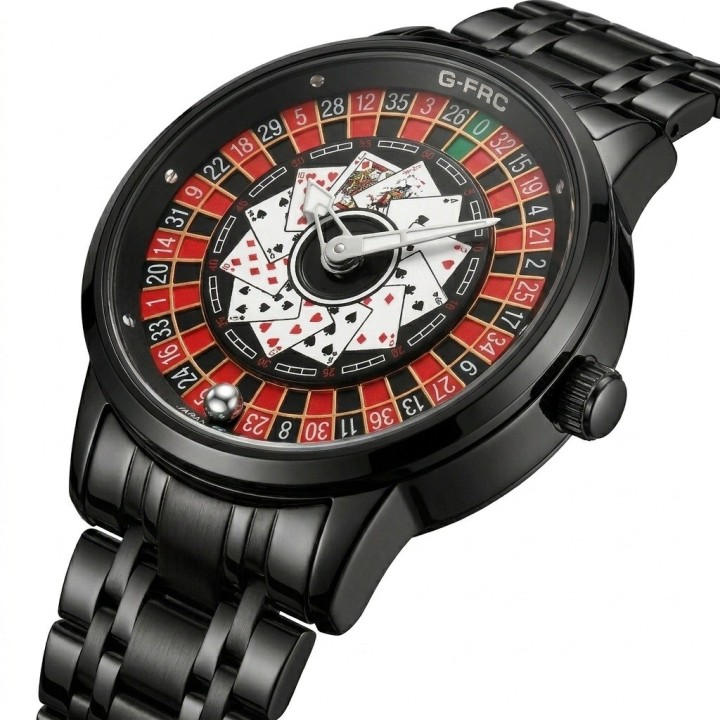 Reloj G-force G9836d Analogo Ruleta Hombre + Estuche Premium