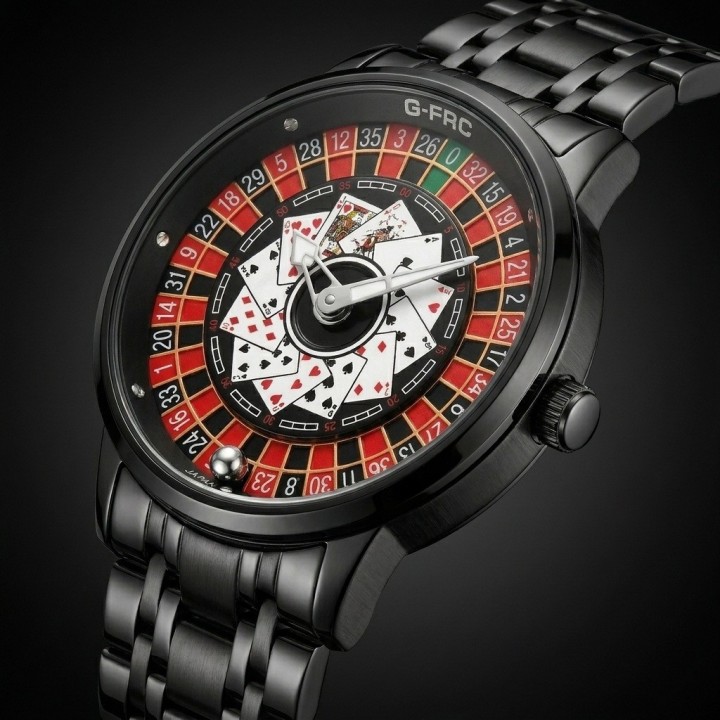 Reloj G-force G9836d Analogo Ruleta Hombre + Estuche Premium