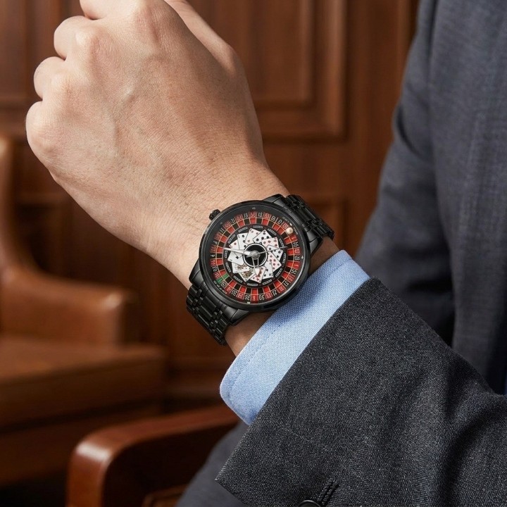Reloj G-force G9836d Analogo Ruleta Hombre + Estuche Premium