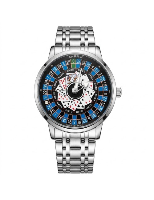Reloj G-force G9836d Analogo Ruleta Hombre + Estuche Premium
