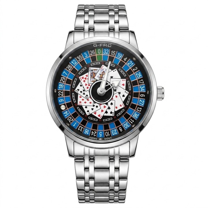 Reloj G-force G9836d Analogo Ruleta Hombre + Estuche Premium