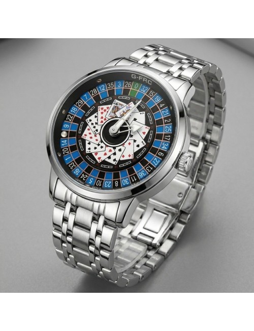 Reloj G-force G9836d Analogo Ruleta Hombre + Estuche Premium