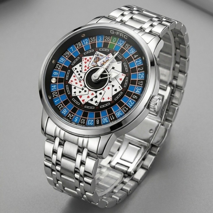 Reloj G-force G9836d Analogo Ruleta Hombre + Estuche Premium