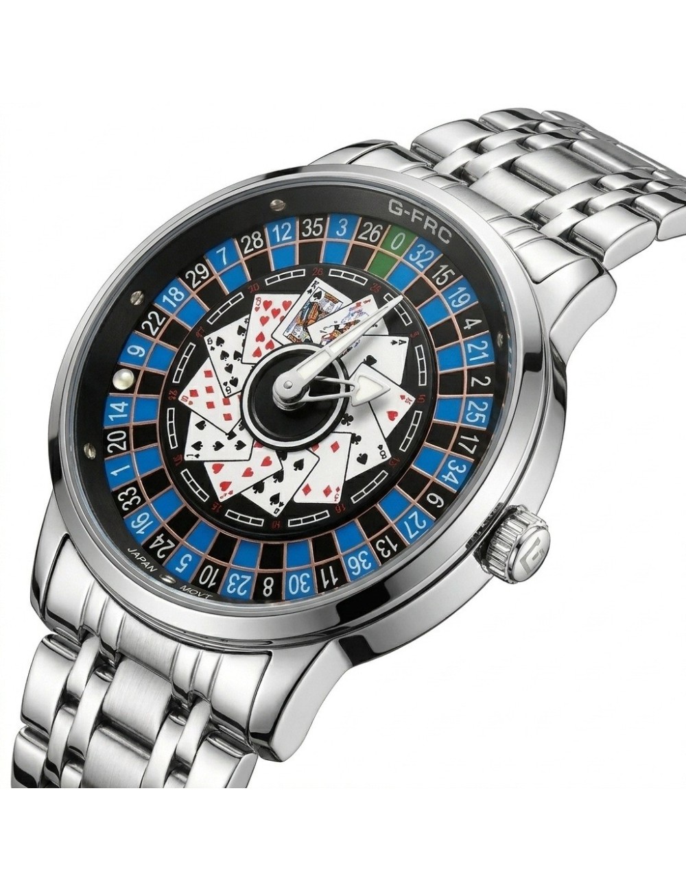 Reloj G-force G9836d Analogo Ruleta Hombre + Estuche Premium