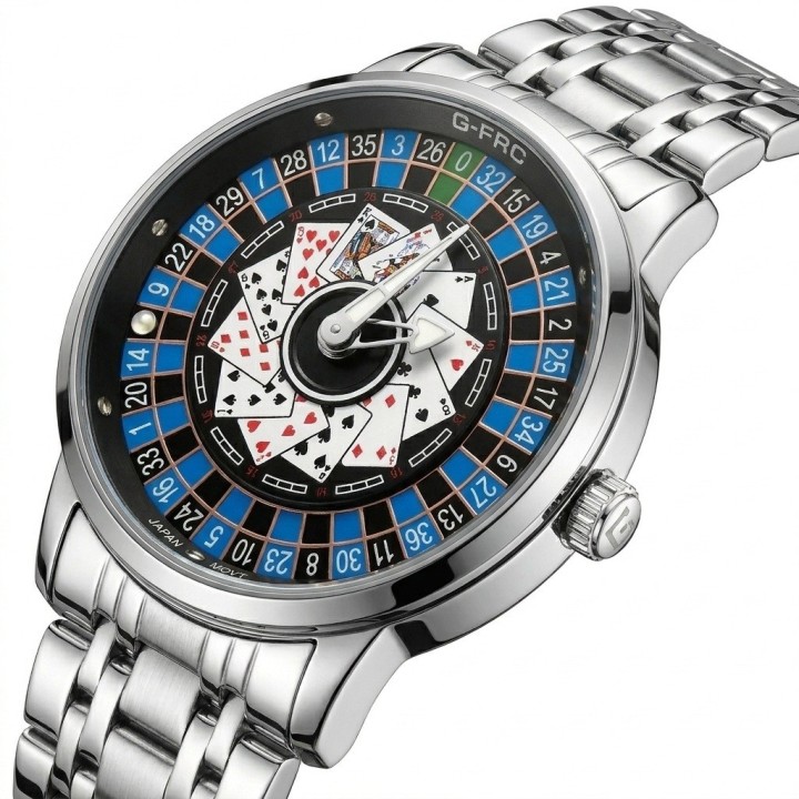 Reloj G-force G9836d Analogo Ruleta Hombre + Estuche Premium