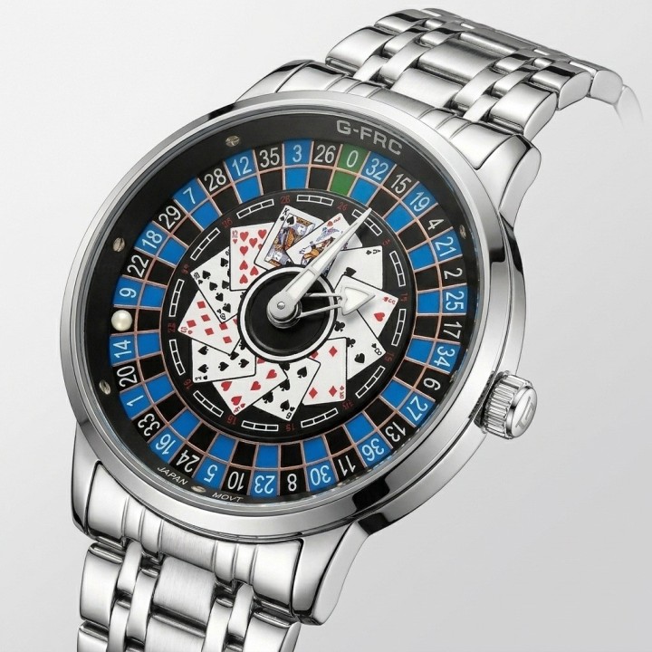 Reloj G-force G9836d Analogo Ruleta Hombre + Estuche Premium