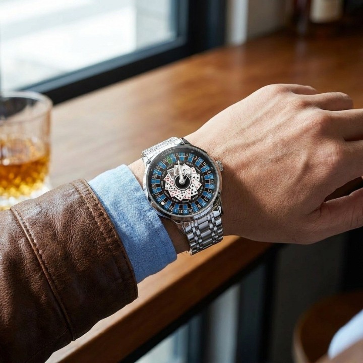 Reloj G-force G9836d Analogo Ruleta Hombre + Estuche Premium