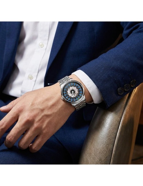 Reloj G-force G9836d Analogo Ruleta Hombre + Estuche Premium