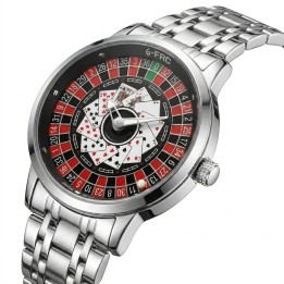 Reloj G-force G9836d Analogo Ruleta Hombre + Estuche Premium