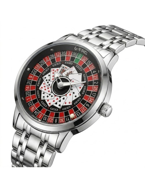 Reloj G-force G9836d Analogo Ruleta Hombre + Estuche Premium