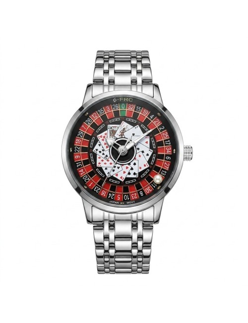 Reloj G-force G9836d Analogo Ruleta Hombre + Estuche Premium