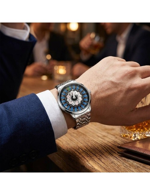 Reloj G-force G9836d Analogo Ruleta Hombre + Estuche Premium