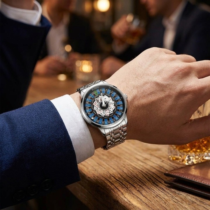 Reloj G-force G9836d Analogo Ruleta Hombre + Estuche Premium