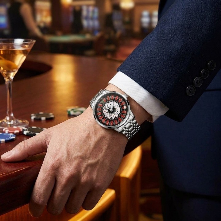 Reloj G-force G9836d Analogo Ruleta Hombre + Estuche Premium