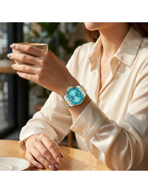 Reloj G-force C-308 Casual Acero Mujer + Estuche Premium