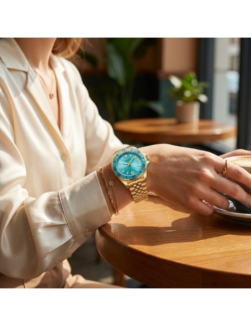 Reloj G-force C-308 Casual Acero Mujer + Estuche Premium