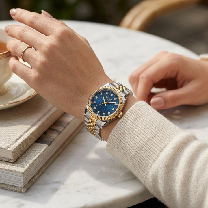 Reloj G-force C-307 Casual Acero Mujer + Estuche Premium