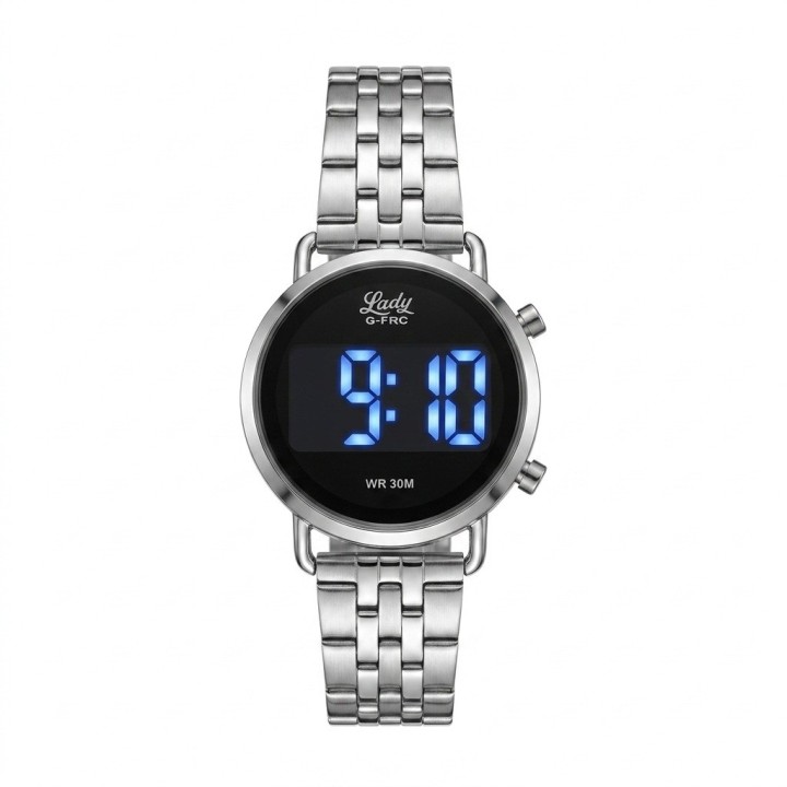 Reloj G-force Al207 Digital Acero Mujer + Estuche Premium