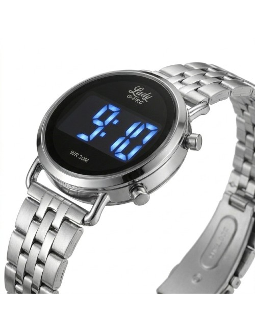 Reloj G-force Al207 Digital Acero Mujer + Estuche Premium