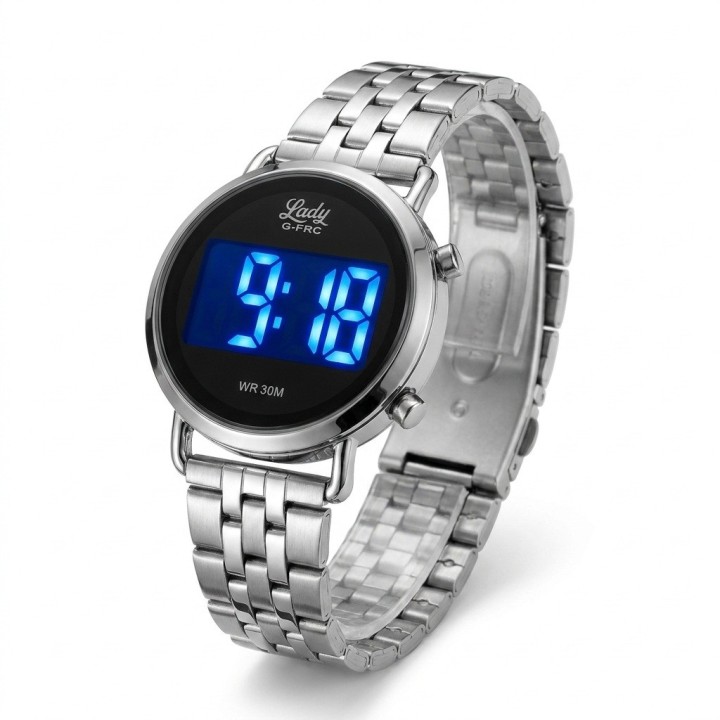 Reloj G-force Al207 Digital Acero Mujer + Estuche Premium