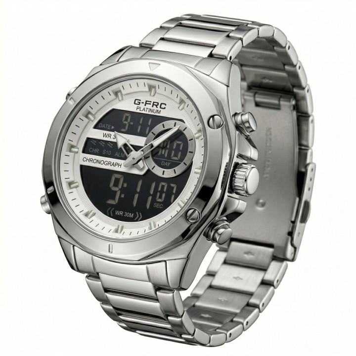 Reloj G-force Al195 Digital Doble Hora + Estuche Premium